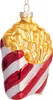 A glass ornament shaped like a container of french fries. Voir les images du produit