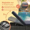 CASARIA® Lettino Prendisole 200x58 cm con Tavolino Anteprima dell’immagine prodotto 5