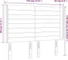 vidaXL Kopfteil mit Ohren Dunkelgrau 147x16x118/128 cm Produktbild-Vorschau 8