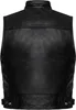 PAULGOS gilet in pelle biker cowl club waistcoat chopper Anteprima dell’immagine prodotto 3