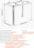 A white metal stand for an air conditioning unit, with dimensions and specifications listed. Anteprima dell’immagine prodotto