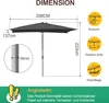 Ombrellone Bettizia rettangolare per balcone Ø210x140cm Anteprima dell’immagine prodotto 2