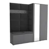 Garderobe LUTON – Farbe: Anthrazit, 40x190x186 cm,  Produktbild-Vorschau 1