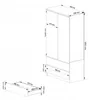 Skříň šatna 90 cm 2 dveře 2 zásuvky FRAMIRE B-9TIP antracit Náhled obrázku produktu 6