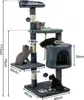 lionto Kratzbaum für Katzen 112 cm hoch, mit Höhle, Produktbild-Vorschau 6