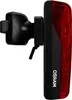 A black and red bicycle rear light with a mounting bracket, shown from the side against a white background. Anteprima dell’immagine prodotto