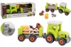 Jouéco Holztraktor Spielzeug mit Zubehör Bauernhof Produktbild-Vorschau 3