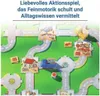 A toy construction site playset with roads, buildings, and vehicles. Produktbild-Vorschau