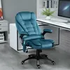 SUGIFT Bürostuhl Massage Heizfunktion Blau Samt, Chefsessel Produktbild-Vorschau 4