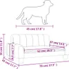 vidaXL Lit pour chien Gris 70x45x30 cm Similicuir Voir les images du produit 8