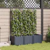 vidaXL Vasi da giardino, set da 3 pezzi, grigio, 120 x 40 x Anteprima dell’immagine prodotto 2