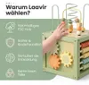 Laavir Holz-Aktivitätswürfel Baby Mintgrün - Montessori Produktbild-Vorschau 7