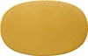 A yellow oval plate with a decorative stitched pattern around the edge, shown from a top-down perspective. Produktbild-Vorschau