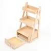 1:12 Mini Puppenhaus Garten Dekoration Holz Simulation Produktbild-Vorschau 2