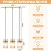 ZMH Pendelleuchte Esstisch Hängelampe 3 Flammig - Produktbild-Vorschau 2