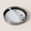 The underside of a round, silver-colored LED ceiling light is shown, with its internal components visible. Produktbild-Vorschau