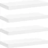 vidaXL Plávajúce nástenné police 4 ks. Biele 50x23x3,8cm Náhľad obrázku produktu 1