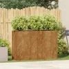 vidaXL Kvetináč Rusty 120x40x80 cm Oceľ odolná voči Náhľad obrázku produktu 2