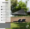 Voile d'ombrage triangulaire, gris - 4 x 4 x 4 m Voir les images du produit 2