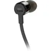 A close-up shot of a single gray in-ear earphone with a silver ring and the JBL logo. Anteprima dell’immagine prodotto