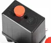 Close-up of a black electronic component with an orange dial. Produktbild-Vorschau