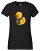 Huuraa Damen T-Shirt Quietscheente Pfarrer Comic Gummiente Produktbild-Vorschau 2