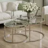 Runder Tisch CIRI CHROM 2in1 Glasplatte Produktbild-Vorschau 1