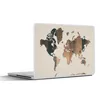 MuchoWow® Laptop Aufkleber Sticker Cover Weltkarte - Holz - Produktbild-Vorschau 1