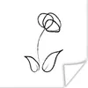MuchoWow® Poster Strichzeichnung - Tulpen - Blume 100x100 Produktbild-Vorschau 1