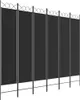 A black room divider with a metal frame. Náhled obrázku produktu