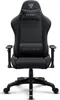 A black gaming chair is shown from the front against a white background. Produktbild-Vorschau