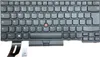 A black keyboard with a ribbon cable attached, lying on a white background. Produktbild-Vorschau