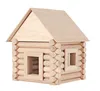 A wooden toy log cabin model. Anteprima dell’immagine prodotto