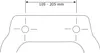 Diagram showing measurement range for mounting holes. Produktbild-Vorschau