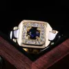 r Herren-Fingerring mit Kunstsaphir-Intarsien, Produktbild-Vorschau 4