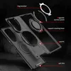 An exploded view of a black phone case with labels pointing out its features. Anteprima dell’immagine prodotto