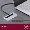 HOOZ 2x Kabeldurchführung Schreibtisch, 280mm Aluminium Produktbild-Vorschau 5