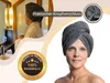 Haarturban / Kopfhandtuch aus Baumwolle, 64 cm, grau Produktbild-Vorschau 4