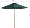 Outsunny Holz Sonnenschirm Holzschirm Gartenschirm Produktbild-Vorschau 5