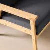 Poltrona scandinava in legno e tessuto, Grigio scuro Anteprima dell’immagine prodotto 5