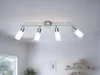 Deckenstrahler 4 flammig Silber Opal Glasschirme weiß, 60cm Produktbild-Vorschau 1