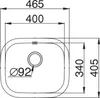 Lavello in acciaio inox Pyramis Kiba quadrato 465 x 405 mm Anteprima dell’immagine prodotto 2