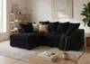 Ecksofa Links DIVERS 3-Sitzer Cord Schwarz 212x166 cm L Produktbild-Vorschau 5