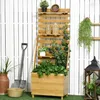 Outsunny Hochbeet mit Rankgitter, Pflanzkasten mit 3 Produktbild-Vorschau 2
