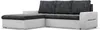 Links Ecksofa mit Schlaffunktion Aurora, Schwarz + Grau Produktbild-Vorschau 1