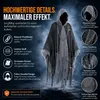 Disfraz de Grim Reaper para adultos: capa negra para Vista previa de la imagen del producto 3