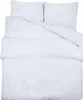 A white duvet and pillow set laid out flat on a white background. Produktbild-Vorschau