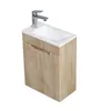 A small bathroom vanity with a sink and faucet, shown against a white background. Voir les images du produit