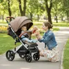 Wózek dziecięcy Summer Baby SEMPRE brązowy z kołami EVA i Podgląd zdjęcia produktu 3