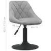 A diagram showing the dimensions of a gray velvet chair. Produktbild-Vorschau